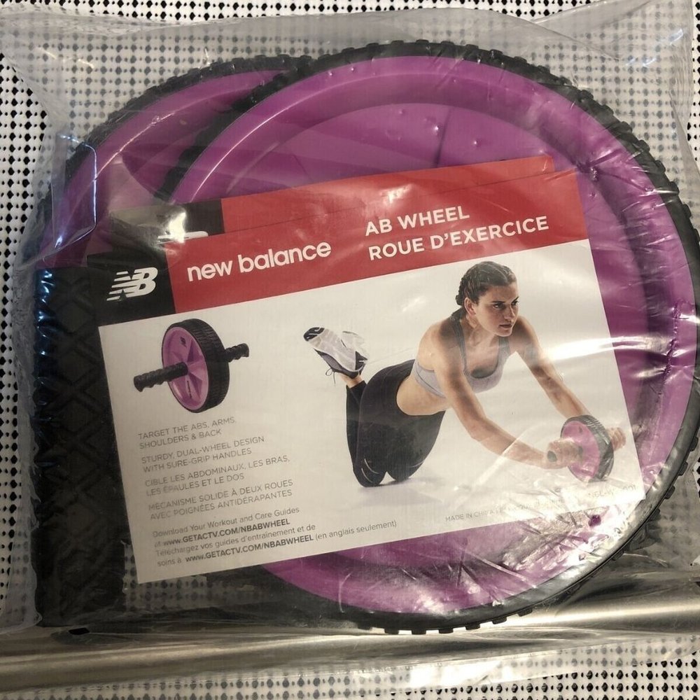 New Balance Ab Roller Exercise Wheel-New In Package- Fuchsia
